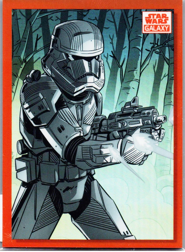 2022 Star Wars Galaxy B&W Sketch Variation Orange Refractor #BV-84 Sith Trooper - Derek Laufman 03/25