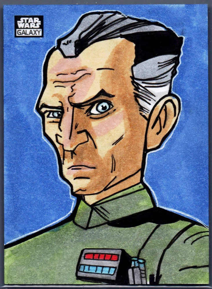 2022 Star Wars Galaxy Sketch Card Grand Moff Tarkin - Rich Hennemann 1/1