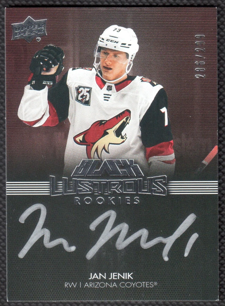 2021/22 Black Lustrous Rookies Signatures Jan Jeník #LRS-JJ 286/299