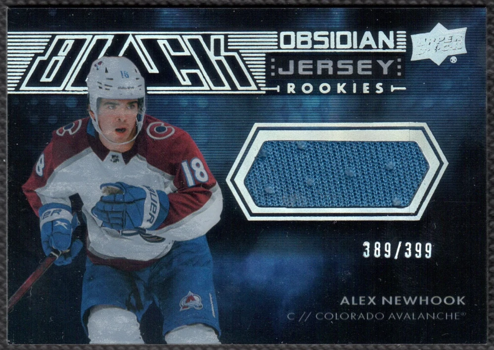 2021/22 Black Obsidian Rookie Jersey Alex Newhook #ORJ-AN 389/399